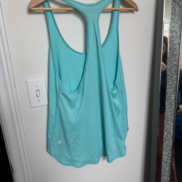 Lululemon Teal Racerback Tank Top | Lightweight Striped Athletic Wear 10 - Picture 3 of 4